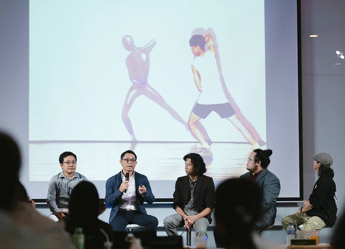 A creator showcase panel at the AI Policy & Skilling Lab